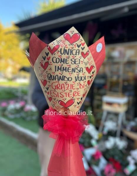 Fascio di Rose con dedica